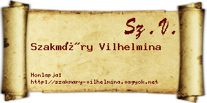 Szakmáry Vilhelmina névjegykártya